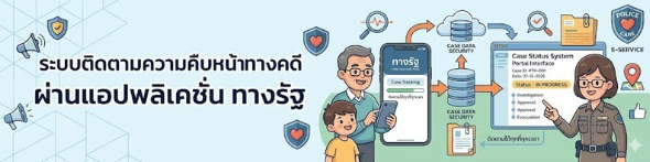 ระบบติดตามความคืบหน้าทางคดี ผ่านแอปพลิเคชัน ทางรัฐ