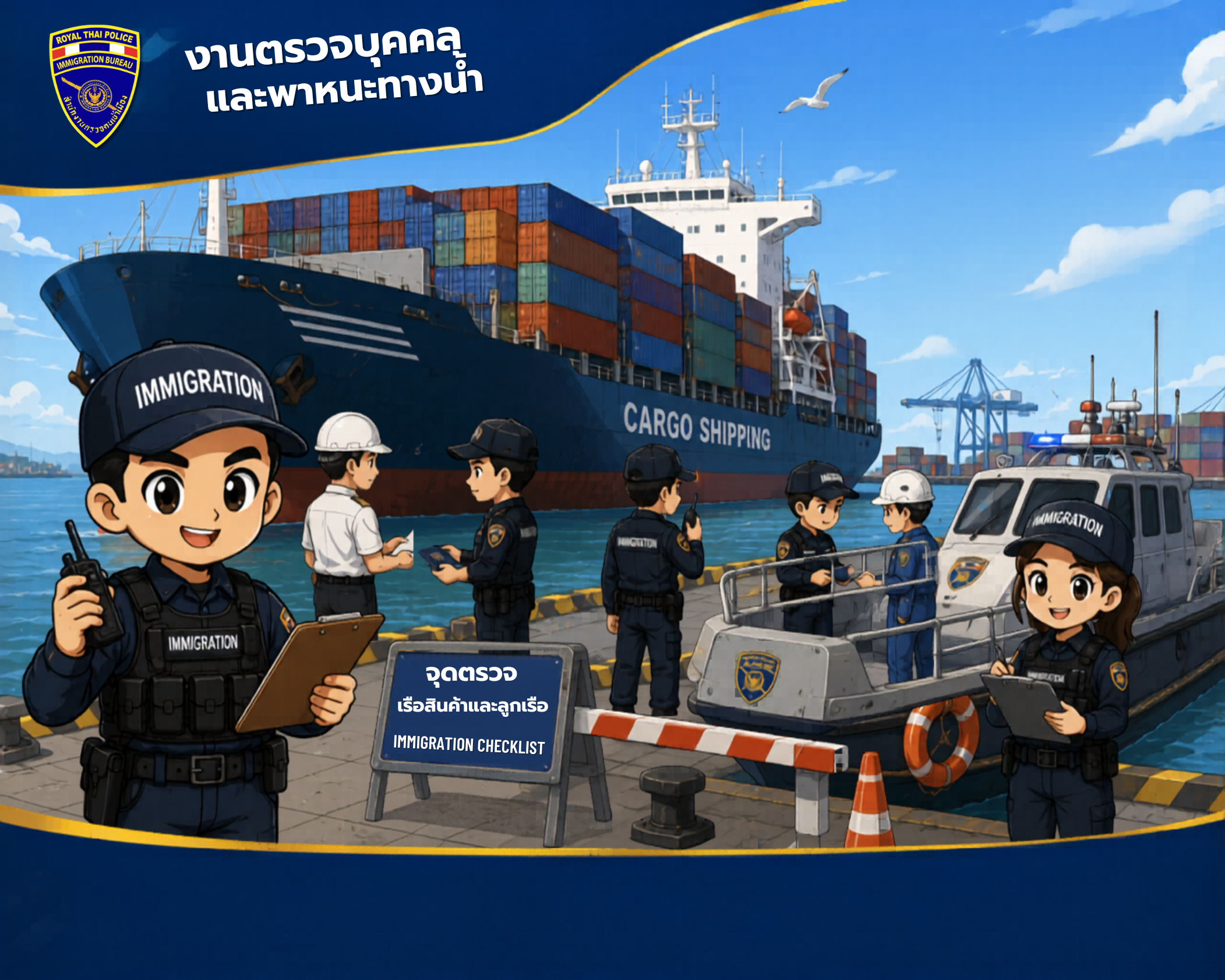 งานตรวจบุคคลและพาหนะทางน้ำ